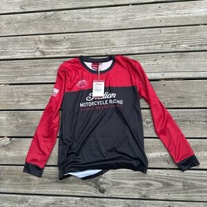 Indian Motorcycle Racing Kids‎ Jersey - Red and Black
